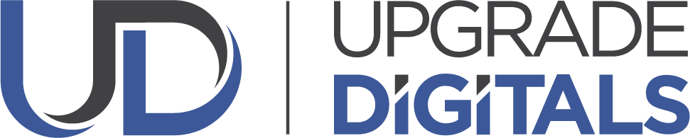 Upgrade Digitals logo in blue & black
